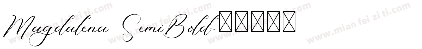 Magdalena SemiBold字体转换